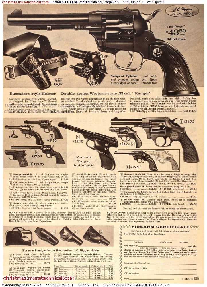 Missouri Simmons Gun Catalog 1960 Kansas City 