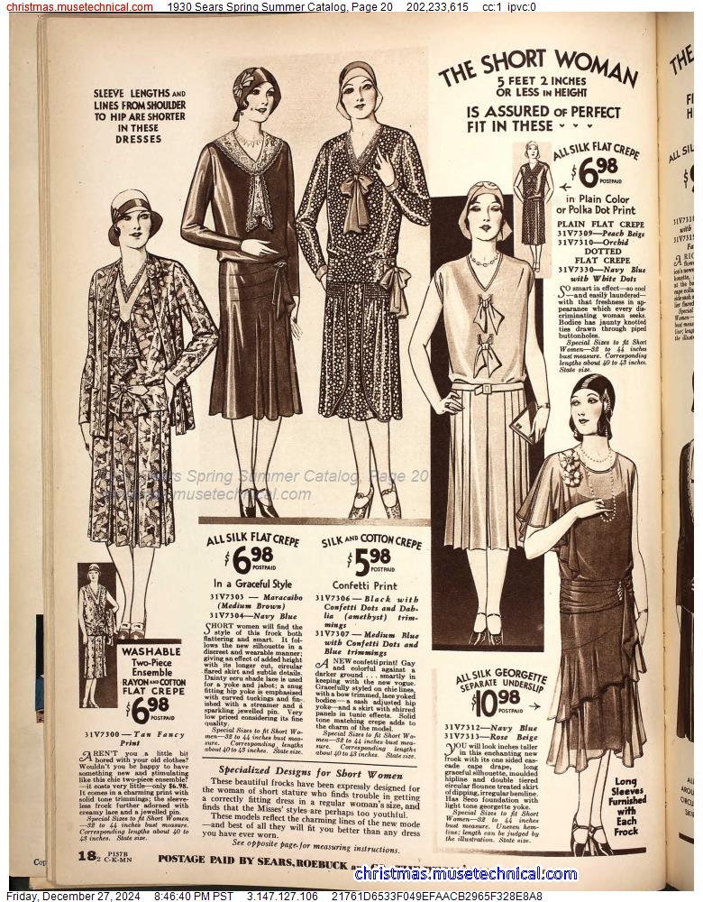 1930 Sears Spring Summer Catalog, Page 20