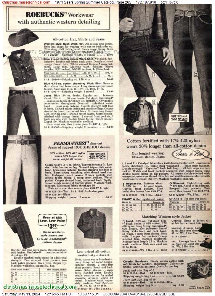 1971 Sears Spring Summer Catalog, Page 265