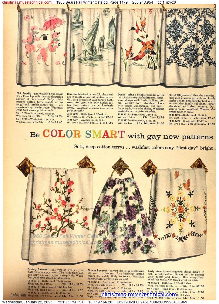 1960 Sears Fall Winter Catalog, Page 1479