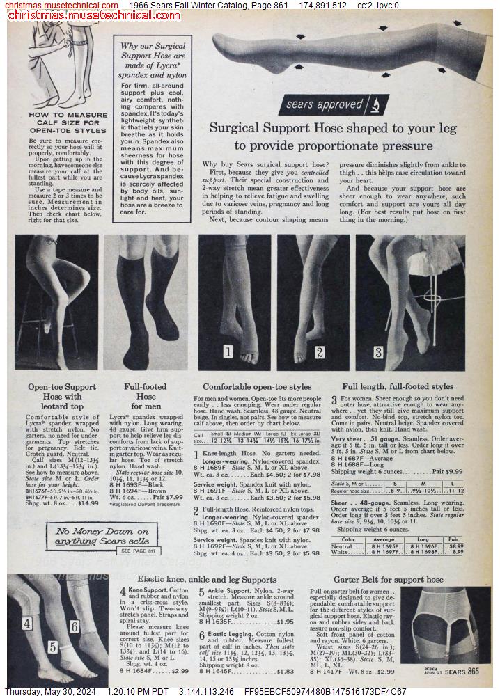 1966 Sears Fall Winter Catalog, Page 861