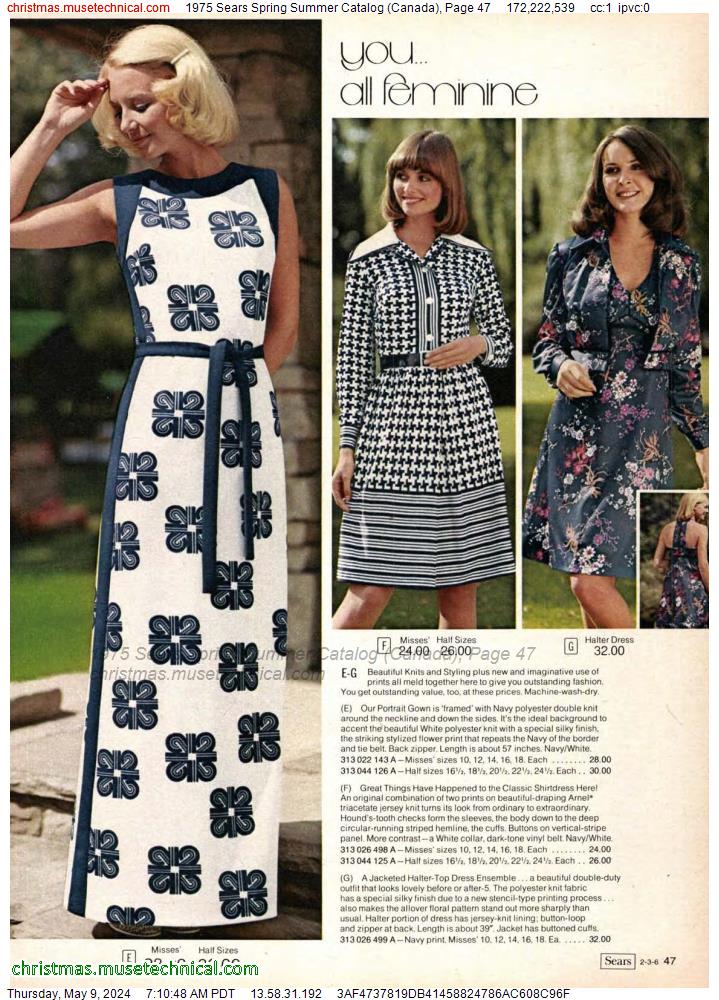 1975 Sears Spring Summer Catalog (Canada), Page 47