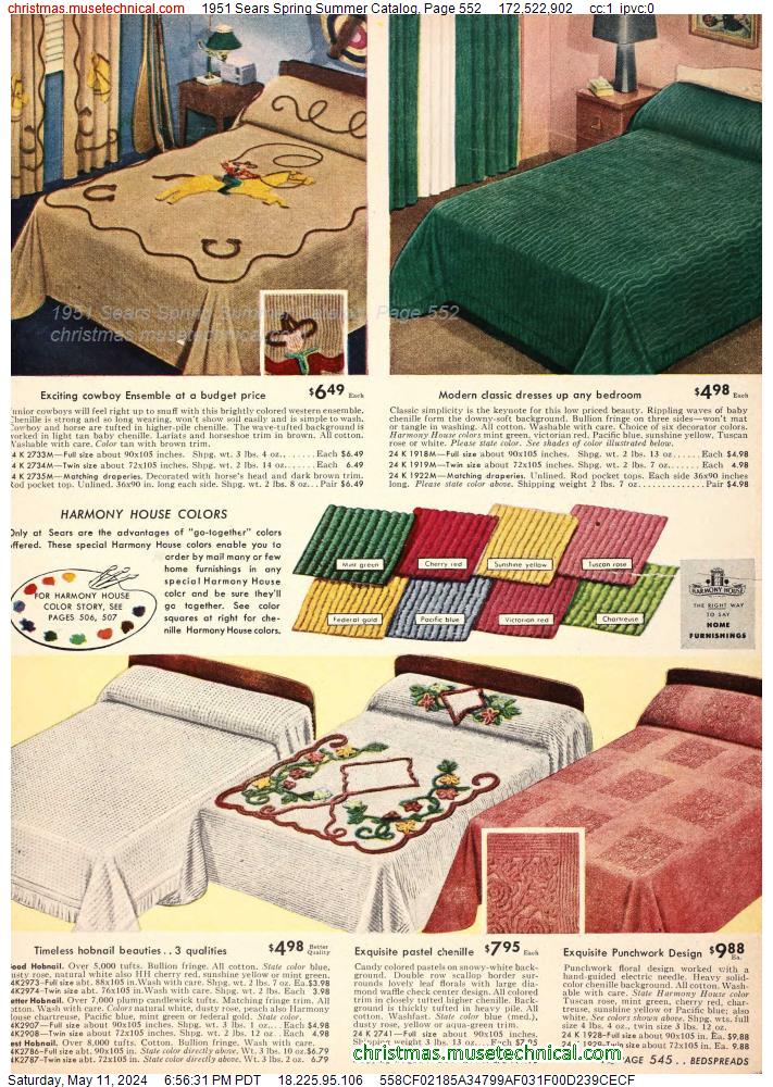 1951 Sears Spring Summer Catalog, Page 552