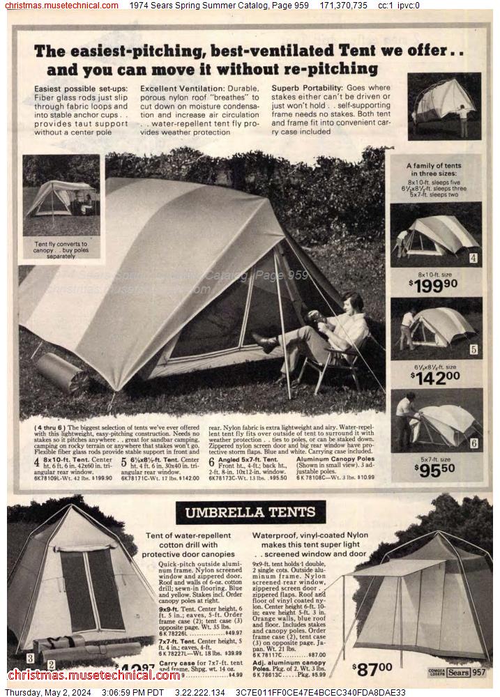 1974 Sears Spring Summer Catalog, Page 959