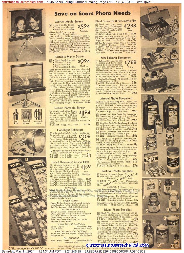 1945 Sears Spring Summer Catalog, Page 452