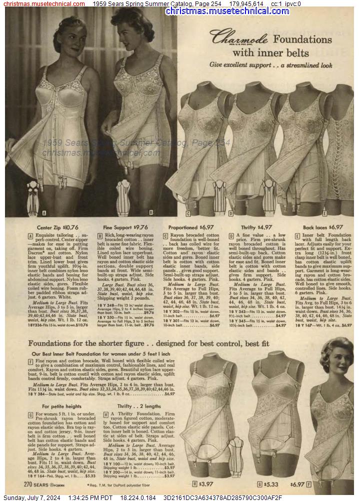 1959 Sears Spring Summer Catalog, Page 254