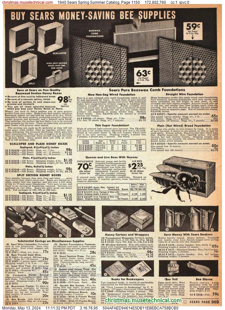 1940 Sears Spring Summer Catalog, Page 1150
