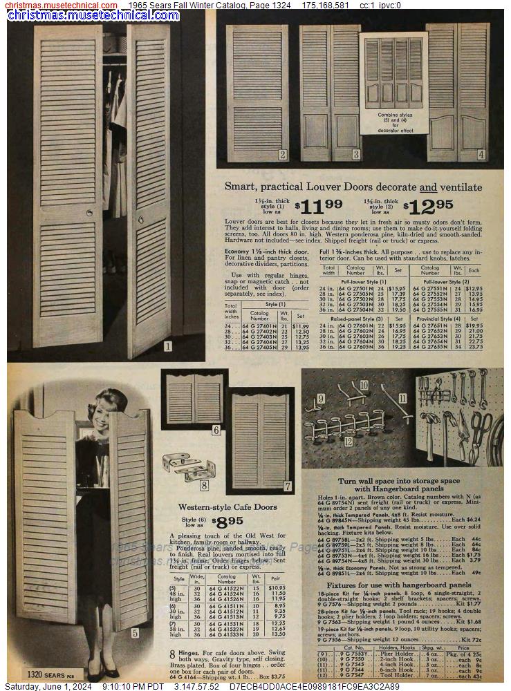 1965 Sears Fall Winter Catalog, Page 1324