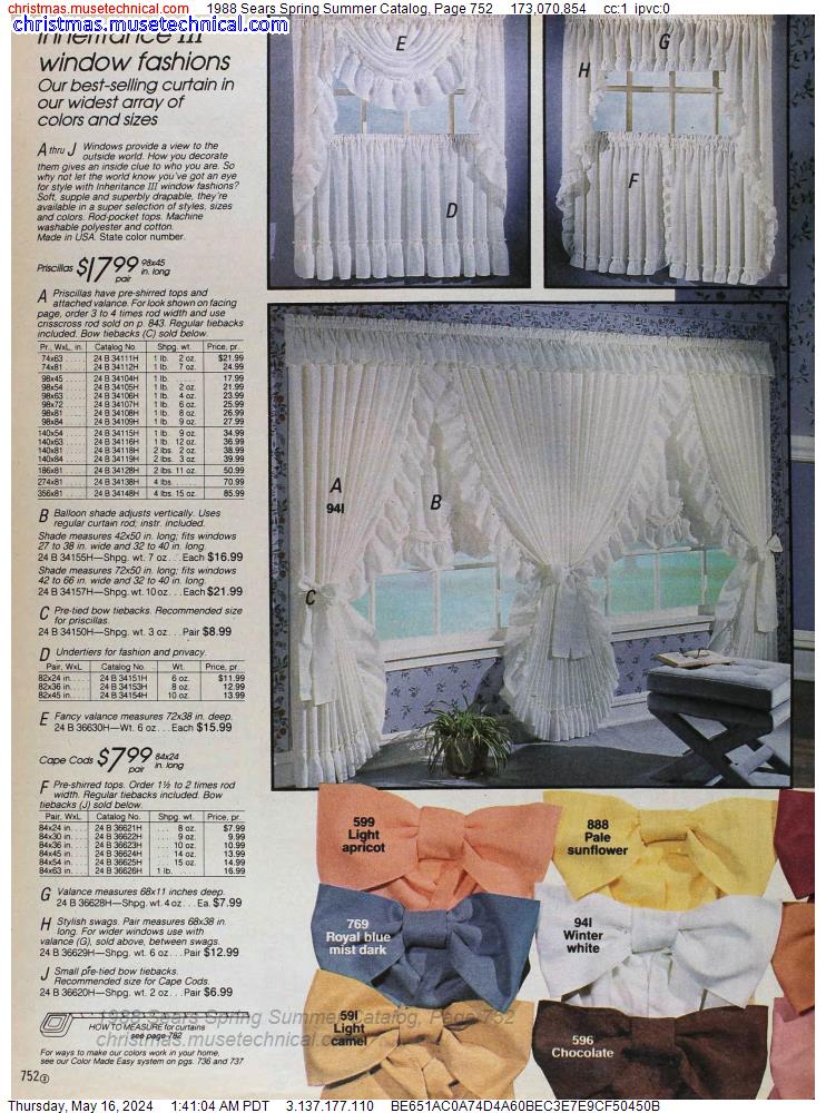 1988 Sears Spring Summer Catalog, Page 752