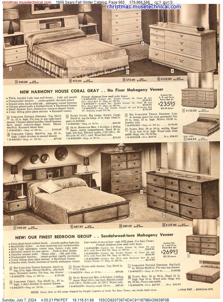 1956 Sears Fall Winter Catalog, Page 965