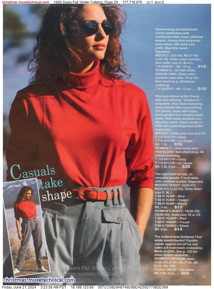 1988 Sears Fall Winter Catalog, Page 29
