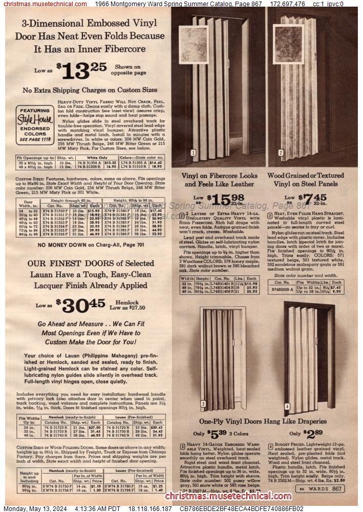 1966 Montgomery Ward Spring Summer Catalog, Page 867