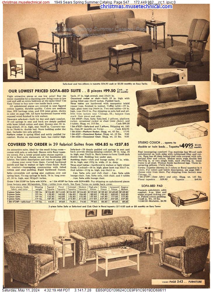 1949 Sears Spring Summer Catalog, Page 547