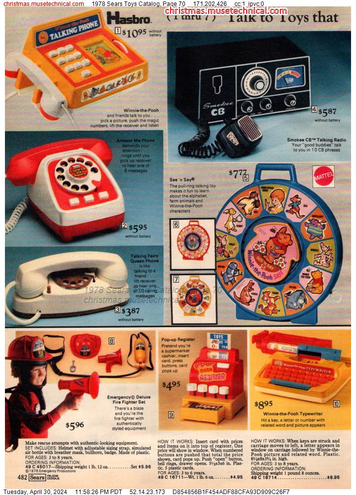 1978 Sears Toys Catalog, Page 70