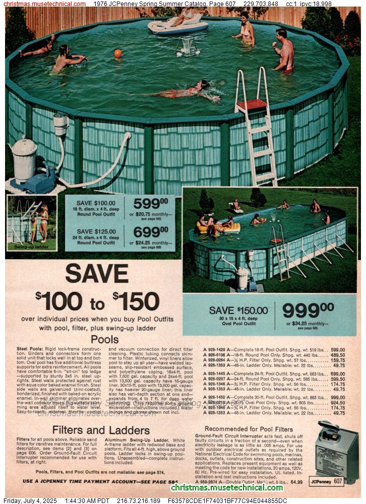 1976 JCPenney Spring Summer Catalog, Page 607