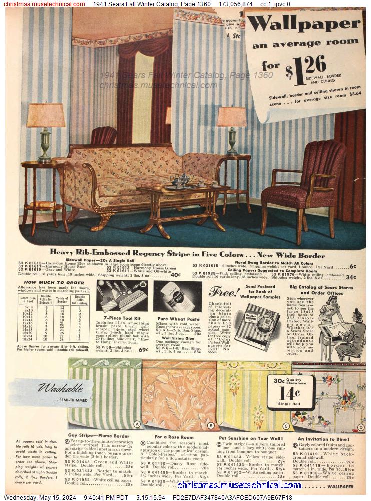 1941 Sears Fall Winter Catalog, Page 1360