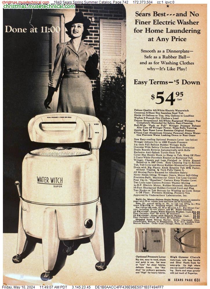 1940 Sears Spring Summer Catalog, Page 742