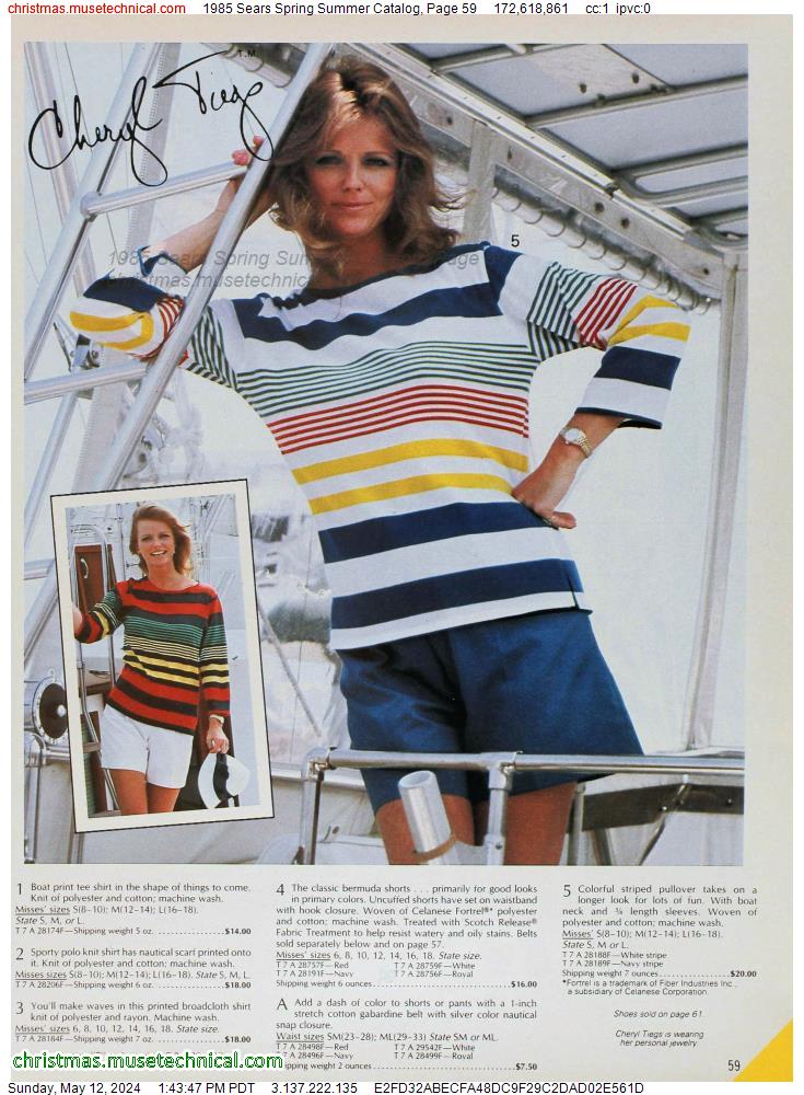 1985 Sears Spring Summer Catalog, Page 59