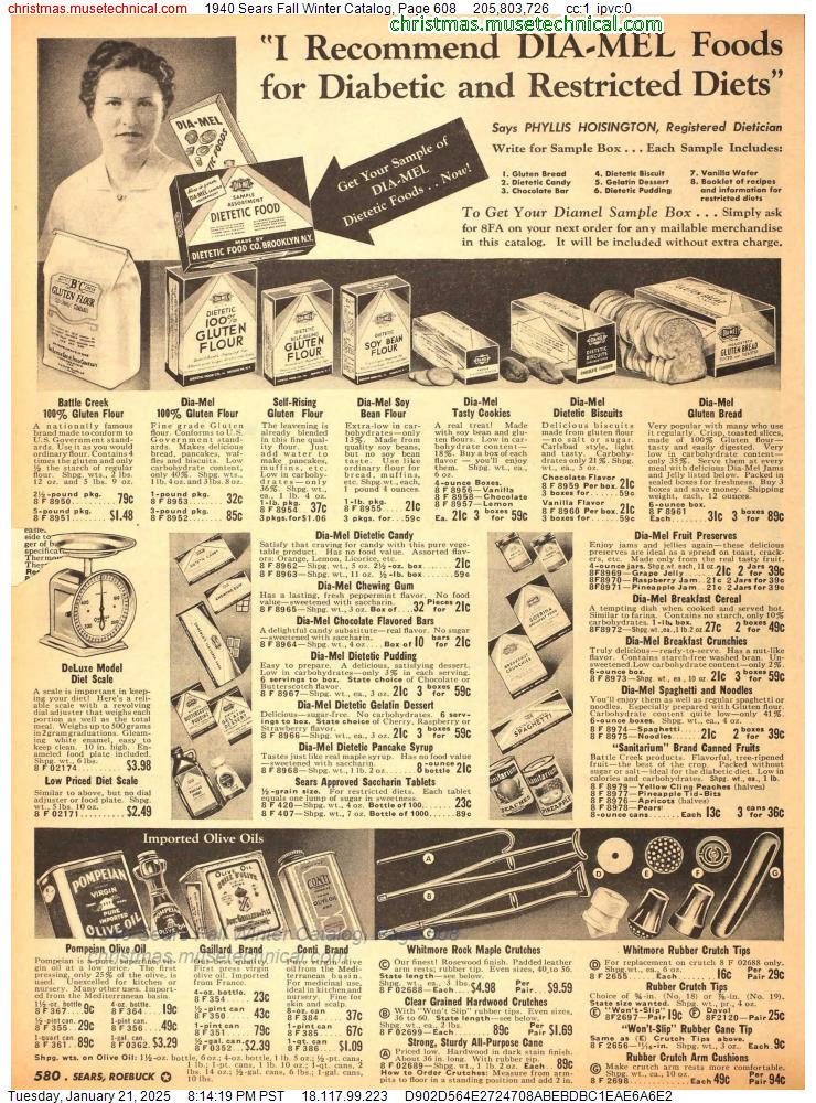 1940 Sears Fall Winter Catalog, Page 608