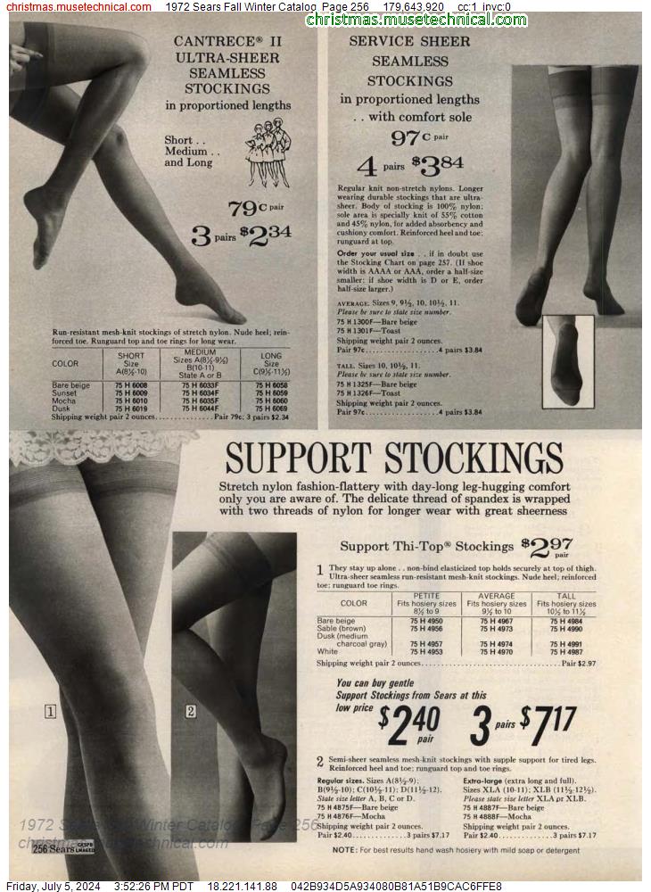 1972 Sears Fall Winter Catalog, Page 256