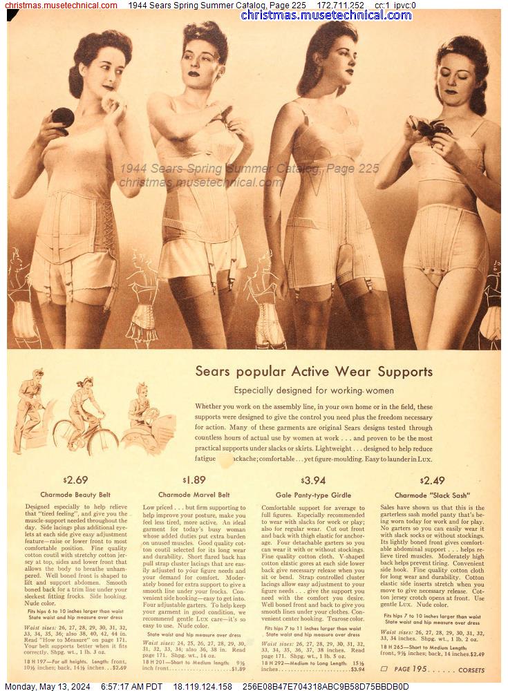 1944 Sears Spring Summer Catalog, Page 225
