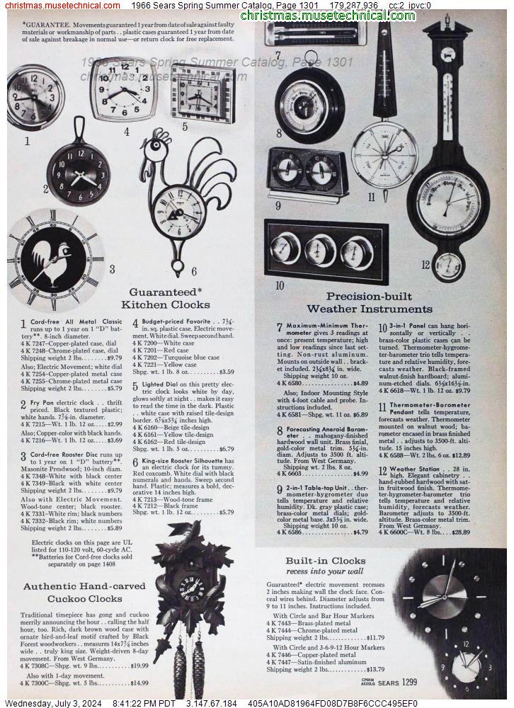 1966 Sears Spring Summer Catalog, Page 1301