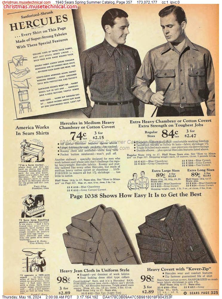 1940 Sears Spring Summer Catalog, Page 357