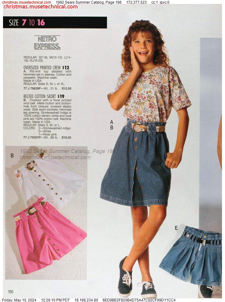 1992 Sears Summer Catalog, Page 196