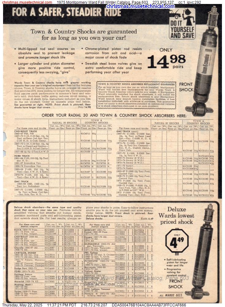 1975 Montgomery Ward Fall Winter Catalog, Page 603