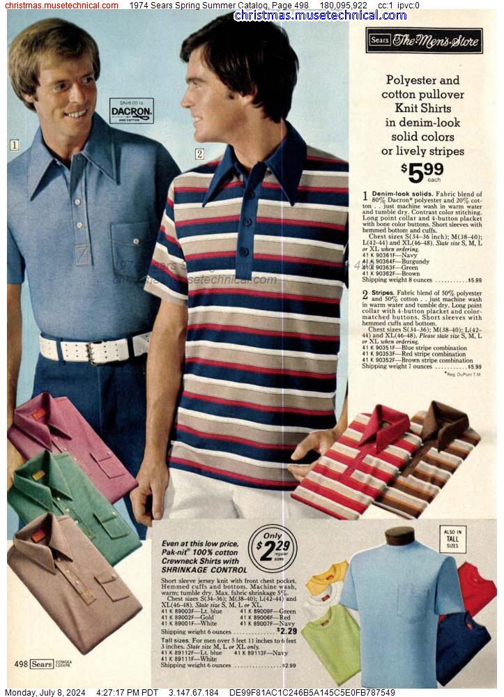 1974 Sears Spring Summer Catalog, Page 498