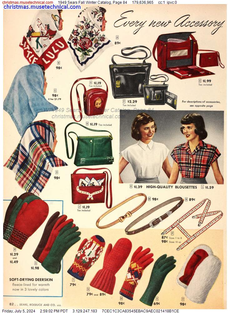 1949 Sears Fall Winter Catalog, Page 84