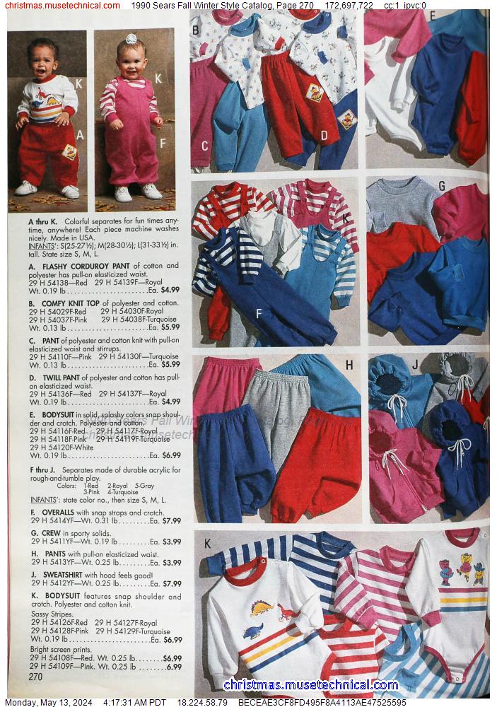 1990 Sears Fall Winter Style Catalog, Page 270