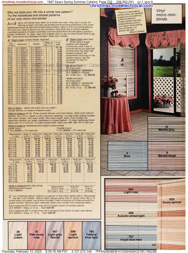 1987 Sears Spring Summer Catalog, Page 702