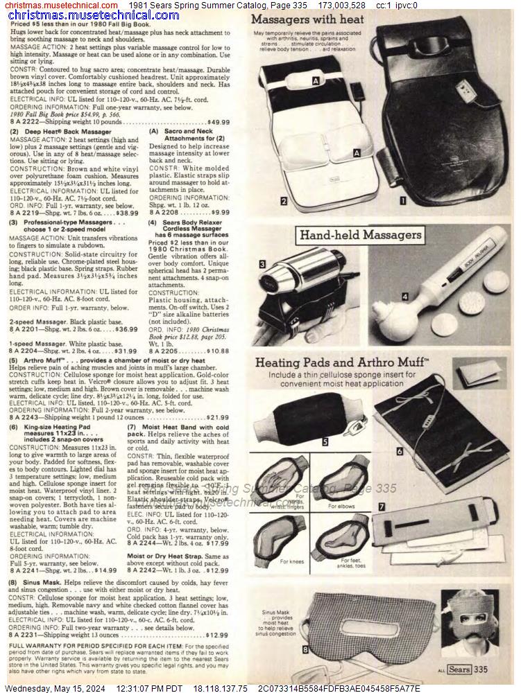 1981 Sears Spring Summer Catalog, Page 335