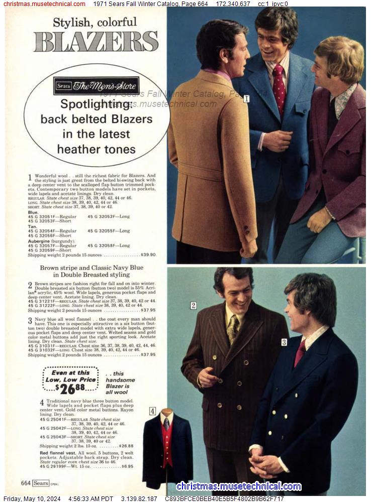 1971 Sears Fall Winter Catalog, Page 664
