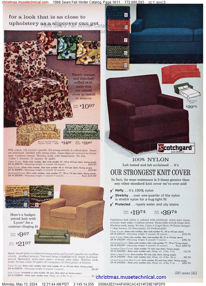 1966 Sears Fall Winter Catalog, Page 1611