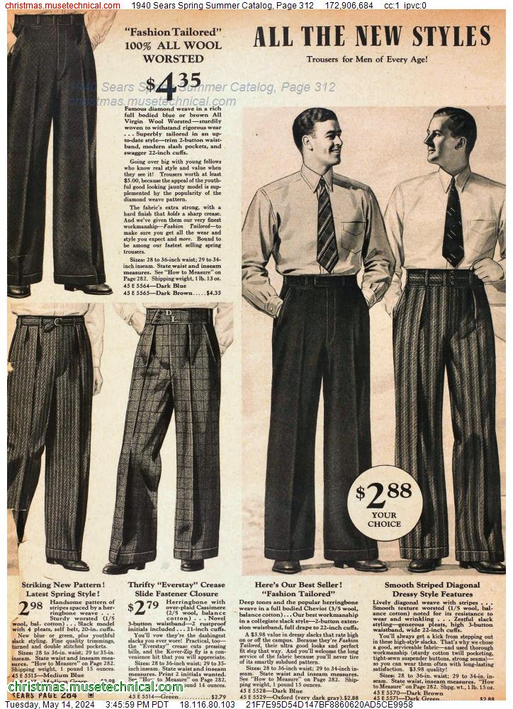 1940 Sears Spring Summer Catalog, Page 312