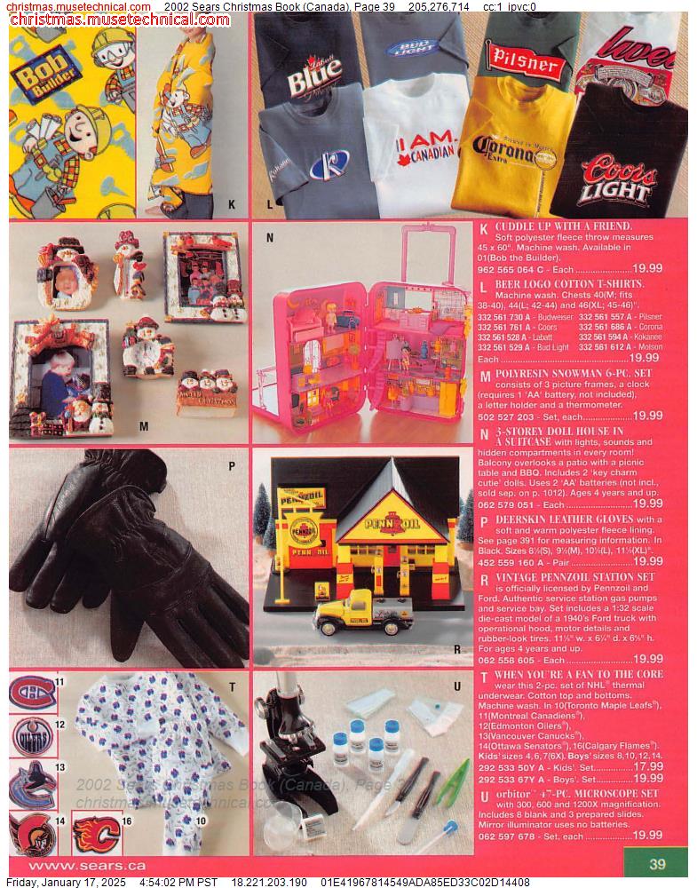 2002 Sears Christmas Book (Canada), Page 39