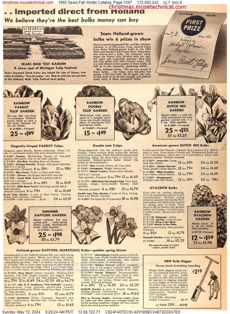 1955 Sears Fall Winter Catalog, Page 1397
