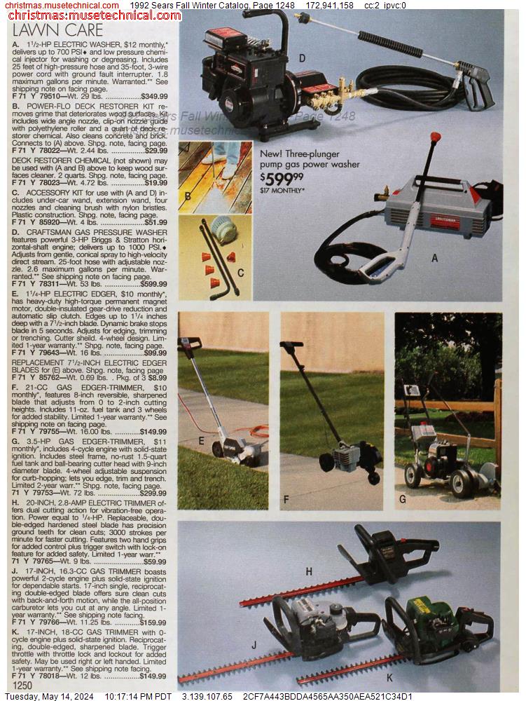 1992 Sears Fall Winter Catalog, Page 1248