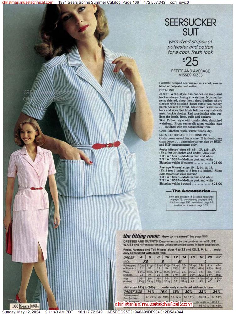 1981 Sears Spring Summer Catalog, Page 166