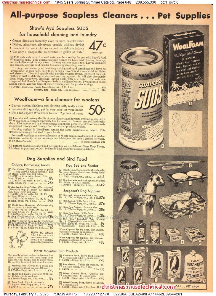 1945 Sears Spring Summer Catalog, Page 648