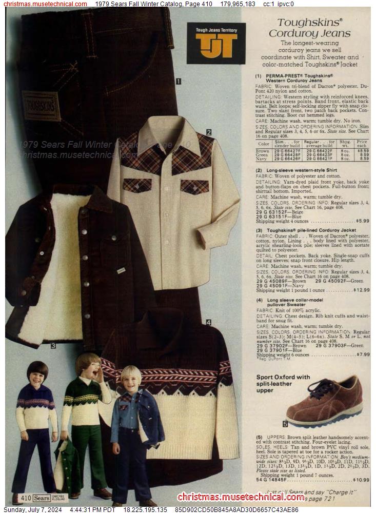 1979 Sears Fall Winter Catalog, Page 410