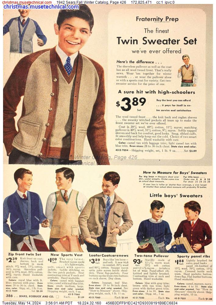 1942 Sears Fall Winter Catalog, Page 426