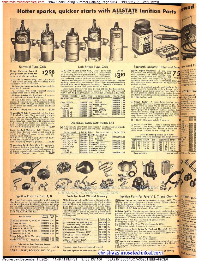 1947 Sears Spring Summer Catalog, Page 1054