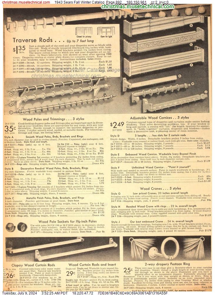 1943 Sears Fall Winter Catalog, Page 892