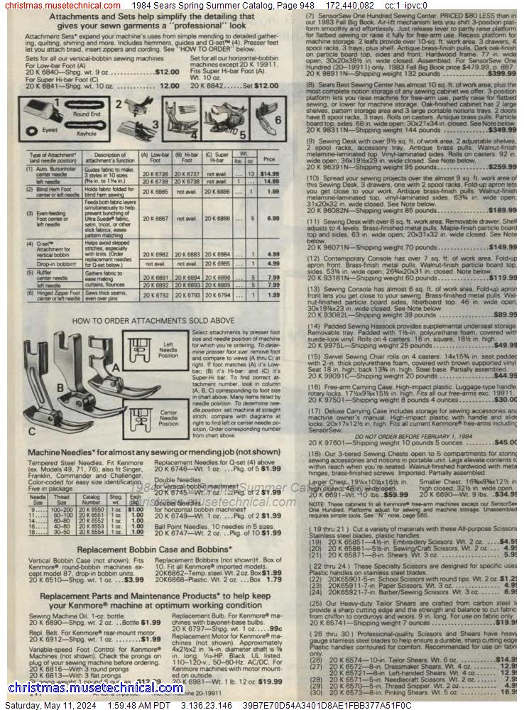 1984 Sears Spring Summer Catalog, Page 948