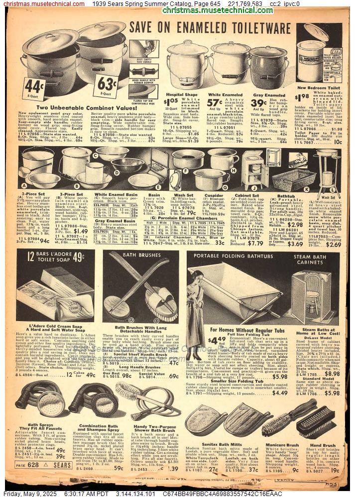 1939 Sears Spring Summer Catalog, Page 645