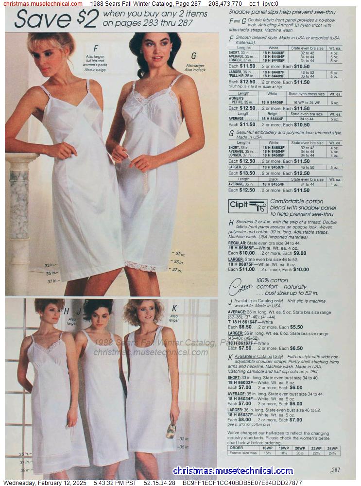 1988 Sears Fall Winter Catalog, Page 287