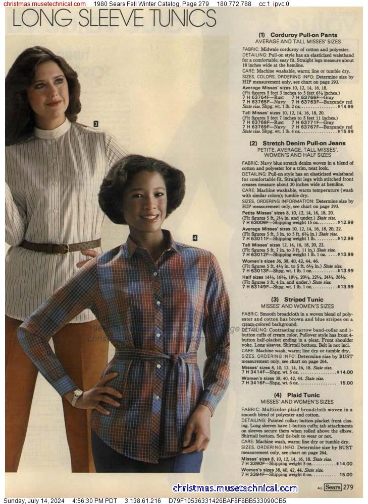 1980 Sears Fall Winter Catalog, Page 279